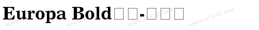Europa Bold字体字体转换